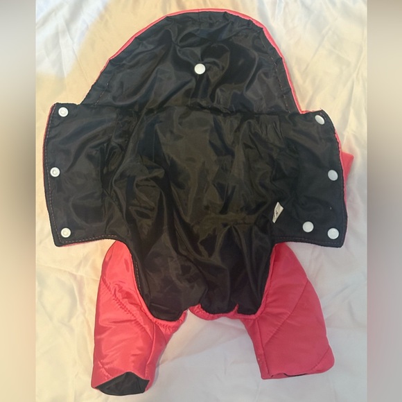 Pink Dog Snowsuit with Yellow Strap - Picture 3 of 3